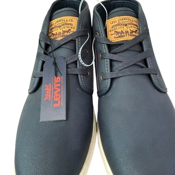 Levi’s Men’s Chukka Ankle Boots Size 10.5 Navy Blue Lace up Casual Dress up NWT - Picture 5 of 6